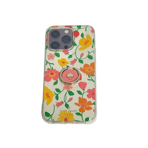 Kate Spade Strawberry Garden Stability Ring And Case iPhone 15 Pro - Picture 4 of 9
